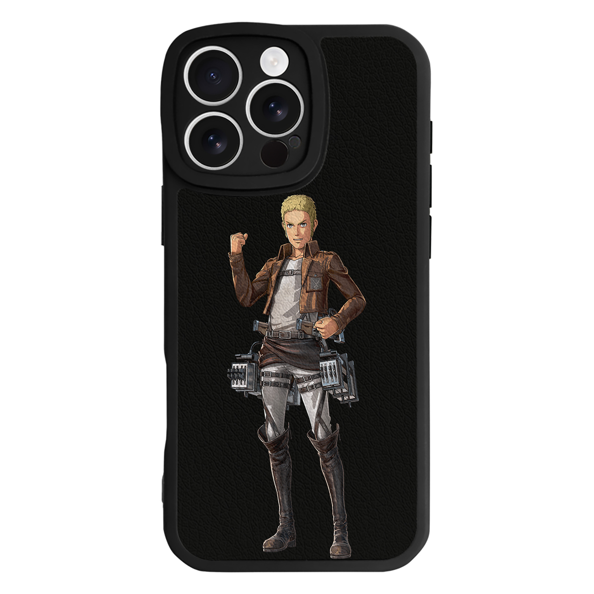 （画像用） 進撃の巨人 ライナー・ブラウン Attack on Titan Reiner Braun 【iPhone 16シリーズ対応】シリコンスマホケース（レザー調） 材質：シリコン